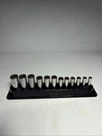 Snap On 12pc 3/8" Drive 6-point Deep Chrome Metric Socket Set 8-19mm 212sfsmy. Fixed Price $165.00.