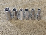 6 Proto Professional Deep Well Long Socket 1/4" Drive Sae Set 1/2 3/8 5/16 4710l. Fixed Price $24.23.