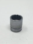 Snap On F17m 17mm 3/8" Drive Chrome Shallow 12-point Socket, Rust (used). Fixed Price $11.00.