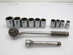 Trw Socket Set 1/2" Drive Ratchet 71500 Extension To 1-1/8" Vintage. Fixed Price $19.99.