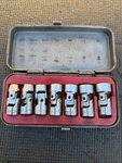 Craftsman Usa -v- Sae 6pt. 3/8" Drive 7-pc Swivel Flex Socket Set 3/8"-3/4" Nice. Fixed Price $45.00.
