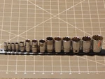 Snap On 14pc Sae 1/4 3/8 1/2 Drive Shallow Spline Socket Set 7/32" 15/16 12pt Dr. Fixed Price $492.89.