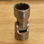 Snap On 3/8 Drive Metric 13mm Shallow 12 Point Swivel Socket Fu13m Vintage Usa. Fixed Price $29.99.