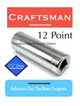 Craftsman Deep Socket Metric 1/2" Inch Drive 19mm 12 Point Cmmt44446 19 Mm. Fixed Price $12.95.