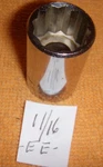 New Craftsman 11/16", 1/2" Dr , 12 Pt Chromed Shallow Usa #47507 -ee-. Fixed Price $14.85.