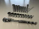 Kobalt First Generation 3/8 Ratchet With Sae Socket Sets By Williams Snap On. Fixed Price $180.00.
