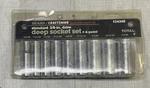Vtg Sears Craftsman Sae 3/8'' Drive Deep 9pc. Socket Set 6pt 934308 - Usa. Fixed Price $49.99.