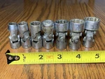 7 Pcs Sk Tools Universal Flex Swivel Sockets, 3/8 Drive, To 3/4 Usa S-k. Fixed Price $46.00.