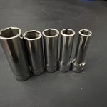 Snap On Tools 3/8 Drive Deep Metric Sockets 9mm. 10mm. 12mm. 13mm. 15mm. 6pt. Fixed Price $39.99.