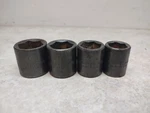 Vintage 4pc Craftsman Impact Socket Set 3/8" Drive 6 Point V Series Usa. Fixed Price $20.00.