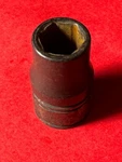 3/8" Drive X Size 6 Point Shallow Dual Thin Wall Impact Chrome Socket Grey. Fixed Price $13.50.