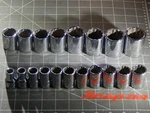 Snap On 19 Of 23pc Metric 1/2" Drive Shallow Socket Set 11mm 31mm 12pt Dr. Fixed Price $418.49.