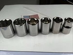 Craftsman 6pc 1/2 Drive 8pt Sockets, 7/16, 1/2, 9/16, 5/8, 11/16, 3/4, Usa Made. Fixed Price $24.50.