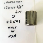 Craftsman 17mm X 3/8" Standard Socket - G 43548 6 Pt Made In Usa. Fixed Price $9.96.