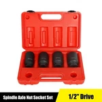 1/2" Drive Deep Spindle Axle Nut Impact Socket Set,12 Point Cr-mo, 30,32,34,36mm. Fixed Price $22.04.