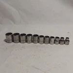 Snap On 3/8 Drive 12pt Shallow Socket Set 8 - 19mm Fm8 Fm19 Nice!!!. Fixed Price $129.99.