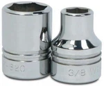 1/2" Drive Shallow Sockets, 6-point, Sae, High-polished Chrome Finish, Williams. Fixed Price $17.60.