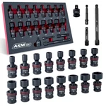 Akm Tool 3/8" Drive Universal 3/8 20 Pcs Impact Socket Set. Fixed Price $88.10.