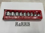 Snap-on Tools New 9pc 3/8 Drive Sae 12 Point Chrome Low Profile Socket Set 209rf. Fixed Price $199.95.