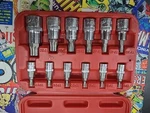Mac Tools St12b 12pc Chrome Tp8-tp60 Torx 3/8 Socket Driver Bit Set. Fixed Price $89.95.