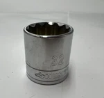 Husky 1/2" Drive 12 Point Deep Metric Socket 32mm Polished Chrome Finish. Fixed Price $17.99.