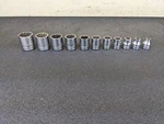 #bn804 Snap-on Tools Usa 11pc 3/8" Drive Sae 12pt Shallow Socket Set 211fy. Fixed Price $129.95.