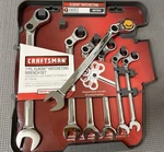 Nos Sears Craftsman Metric 7pc Elbow Ratcheting Wrench Set. Fixed Price $199.99.