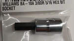 Williams Ba-10a 3/8dr 5/16 Hex Bit Socket. Fixed Price $8.00.