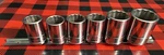Vintage Armstrong 6pc 1/2 Dr Chrome Metric Socket Set Std 20mm - 32mm Rail Usa. Fixed Price $63.75.
