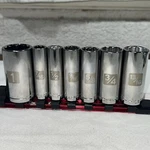 Craftsman 3/8" Laser Etched Deep Socket 7/16 To 1" Usa Lot Of 7 Pcs. Fixed Price $49.99.