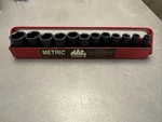 Mac Tools Smmip126tr 1/4" Drive Metric Semi Deep Impact Socket Set - 6-pt Usa. Fixed Price $189.99.