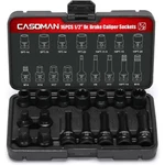 16pcs 1/2" Drive Impact Brake Caliper Socket Set 5pt 7pt 10pt M14 M18&hex. Fixed Price $33.99.