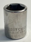 Vintage Craftsman 1/4" Drive 12mm 6 Point Shallow Socket Metric G2 43513 Usa. Fixed Price $10.79.