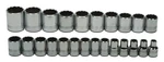 24pc 10-36mm 1/2"drive 12 Point Shallow Chrome Socket Set Clip Rail Williams Usa. Fixed Price $233.35.
