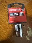 Craftsman 7/16" Socket 3/8dr 12pt Cmmt44332. Fixed Price $9.00.