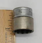 Snap-on Tools 3/8" Drive 3/4" Sae 12pt Shallow Socket F-241 Usa P085. Fixed Price $11.02.