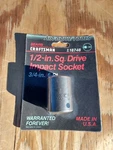 Vintage Nos Craftsman 1/2" Dr. 6pt. Impact 3/4" Socket Made In Usa Sealed. Fixed Price $29.95.