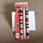 3pc Craftsman Socket Holder Rails Racks 1/4 3/8" 1/2" Mountable Usa Made 9-41829. Fixed Price $11.99.