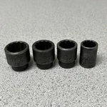Mac Tools 3/8" Drive - 1/2, 5/8, 11/16, 3/4 -12pt Sae Shallow Impact Sockets Lot. Fixed Price $25.00.