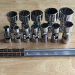 Snap On Sae Universal Joint Swivel Socket Set 3/8" Drive 12 Point 5/16 -1 Read. Fixed Price $579.95.