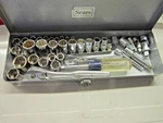Craftsman 1/4" & 3/8" Drive 36 Pc Metric Socket Wrench Set In Metal Box Usa. Fixed Price $45.00.