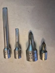 Proto Flat Tip & Phillips Sockets, 4 Pieces Usa. Fixed Price $20.00.