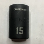Craftsman 15 Mm X 1/2" Dr Impact Socket - 6pt Cmmt 15863- Free Usa Ship. Fixed Price $11.96.