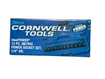 Cornwell Cbpi1m 12 Piece Metric Socket Set 1/4 Inch Drive 6 Point Impact Sockets. Fixed Price $79.95.