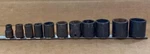 Snap On 11 Piece 3/8" Drive 6 Point Impact Sockets (5/16"- 1") Used.. Fixed Price $200.00.