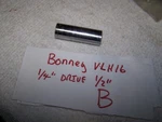 Bonney Tools, 1/4" Drive Chrome Deep Socket, 1/2" Sae, 6 Pt, #vlh16 B. Fixed Price $11.00.