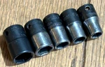 Snap On Tools Usa 1/4" - 7/16" Sae Drive Shallow Socket Set 6 Point Lot. Fixed Price $50.00.