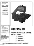 Owner's Manual & Parts List Sears Craftsman 10" Band Saw - Model 113.244510. Fixed Price $19.95.