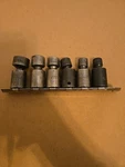 Mac Tools 3/8" Drive 3/8"-5/8" 3/4" 6pt Sae Impact Universal Swivel Sockets Lot. Fixed Price $80.00.