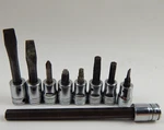 Snap-on Tools 9pc 3/8" Drive Specialty Sockets Slotted Flat Phillips Torx Hex. Fixed Price $74.95.